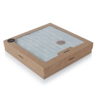 Knitted blanket in gift box (90x90) Herringbone mint