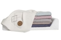 Knitted blanket in gift box (90x90) Diamonds brown