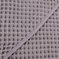 Hooded towel Waffle Line Ash 100x100 Ceba Baby