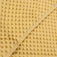 Hooded towel Waffle Line Cream Gold 100x100 Ceba Baby