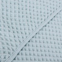 Hooded towel Waffle Line Mist Blue 100x100 Ceba Baby