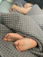 Hooded towel Waffle Line Ash 100x100 Ceba Baby