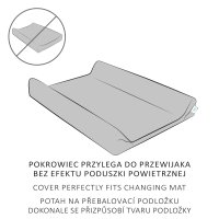Changing mat cover Light grey + Pink (50x70-80) 2 pcs