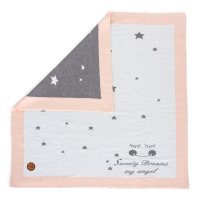 Knitted blanket in gift box (90x90) Stars peach