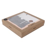 Knitted blanket in gift box (90x90) Stars peach