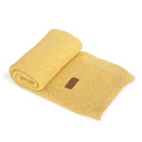 Knitted blanket (90x90) Garter Stitch honey