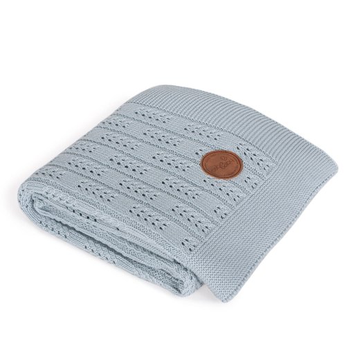 Knitted blanket in gift box (90x90) Herringbone mint