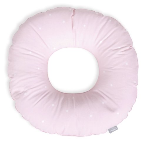 Postpartum donut cushion White dots on pink