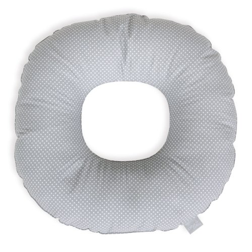 Postpartum donut cushion White mini dots on grey