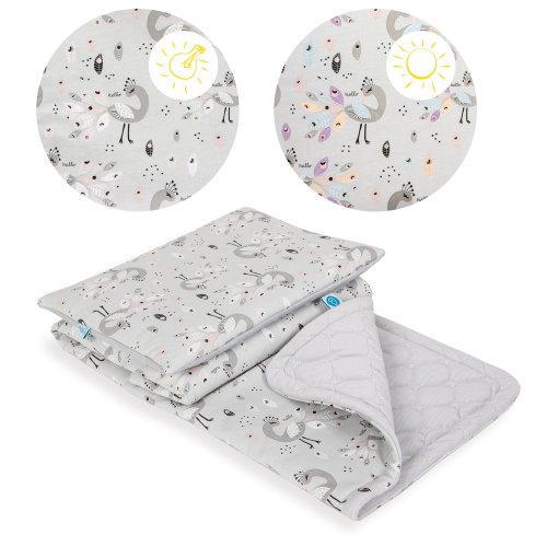 Baby blanket (75x100) + pillow (30x40) Lolly Polly Peacock