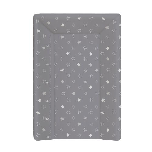 Hard changing mat short with a bolster (70) Stars dark grey