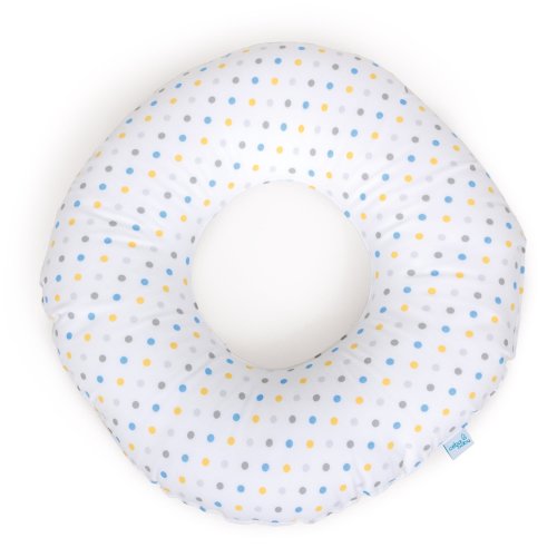 Postpartum donut cushion Dots blue-yellow