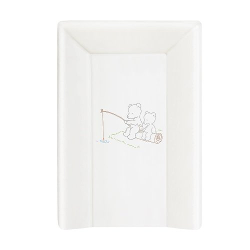 Hard changing mat short with a bolster (70) Papa Bear white