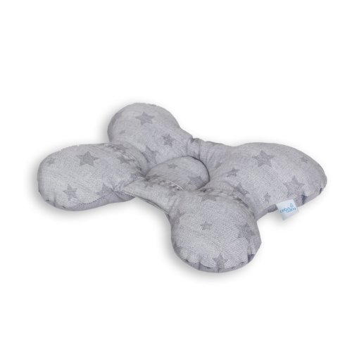 Butterfly pillow Denim Style Stars grey