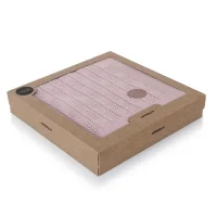 Knitted blanket in gift box (90x90) Herringbone pink