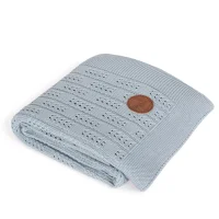 Knitted blanket in gift box (90x90) Herringbone mint