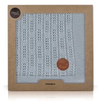 Knitted blanket in gift box (90x90) Herringbone mint