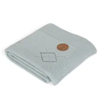 Knitted blanket in gift box (90x90) Diamonds mint
