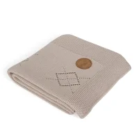 Knitted blanket (90x90) Diamonds brown