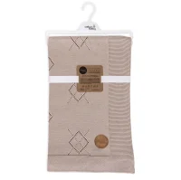 Knitted blanket (90x90) Diamonds brown