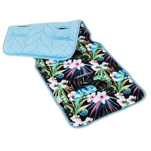 Double-sided stroller liner (33x85) Flora & Fauna Camaleón Negro
