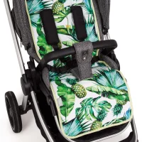 Double-sided stroller liner (33x85) Flora & Fauna Pina