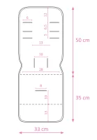 Double-sided stroller liner (33x85) Impreso