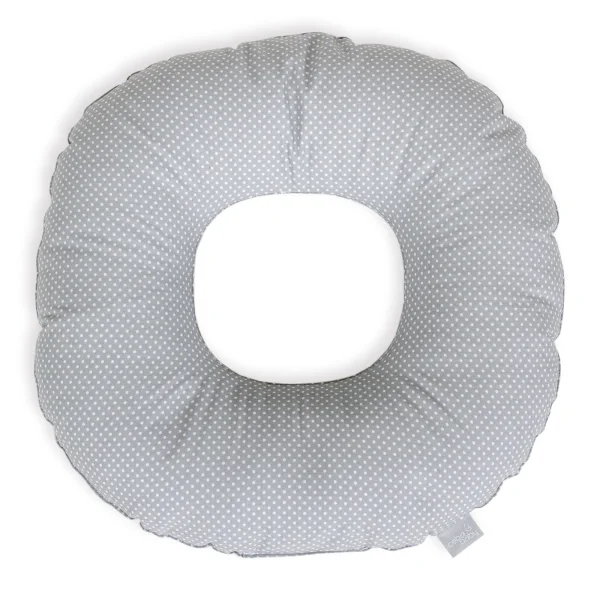 Postpartum donut cushion White mini dots on grey