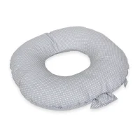 Postpartum donut cushion White mini dots on grey