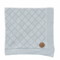 Knitted blanket in gift box (90x90) Rice stitch mint