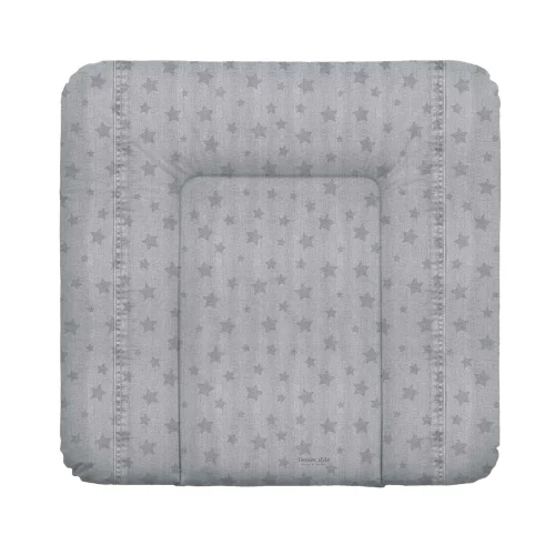 Soft changing mat medium 75x72 Denim Style Stars grey Ceba Baby