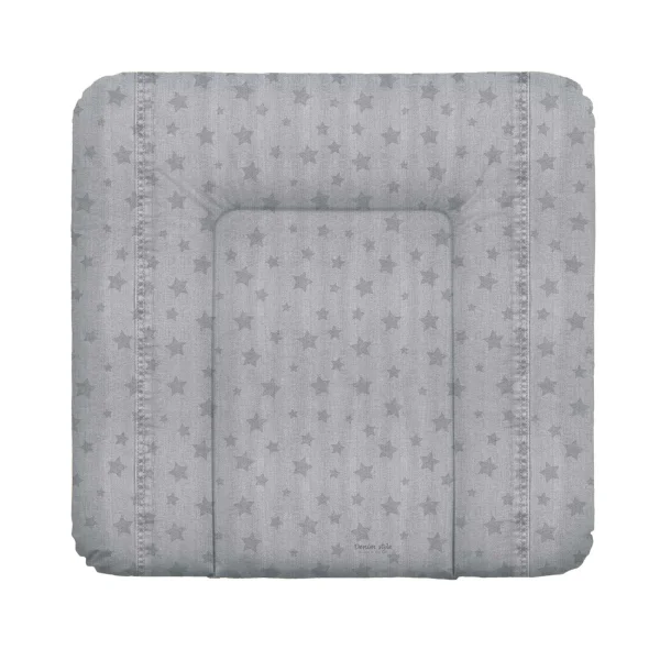 Soft changing mat medium 75x72 Denim Style Stars grey Ceba Baby