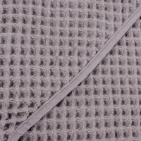Hooded towel Waffle Line Ash 100x100 Ceba Baby