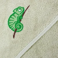 Hooded towel Tencel Line Chameleon 100x100 Ceba Baby