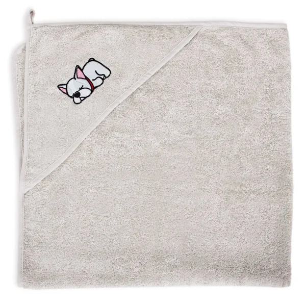 Hooded towel Tencel Line Dog 100x100 Ceba Baby