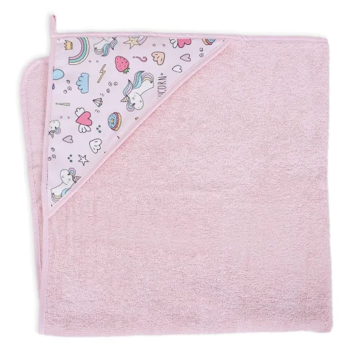 Ręcznik dla niemowlaka Printed Line Unicorn 100x100 Ceba Baby