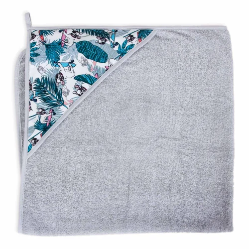 Ręcznik dla niemowlaka Printed Line French Bulldog 100x100 Ceba Baby