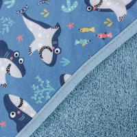 Ręcznik dla niemowlaka Printed Line Shark 100x100 Ceba Baby