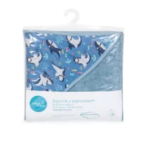 Ręcznik dla niemowlaka Printed Line Shark 100x100 Ceba Baby