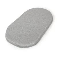 Fitted sheet for carrycot mattress (73-80 x 30-37) 2 pcs Light grey + Blue