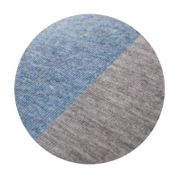 Fitted sheet for carrycot mattress (73-80 x 30-37) 2 pcs Light grey + Blue