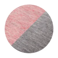 Fitted sheet for carrycot mattress (73-80 x 30-37) 2 pcs Light grey + Pink