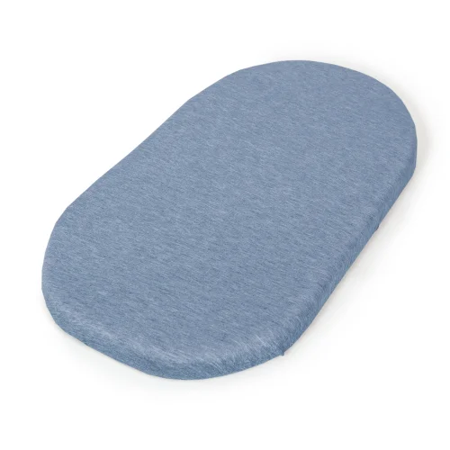 Fitted sheet for carrycot mattress (73-80 x 30-37) 2 pcs Dark grey + Blue