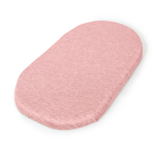 Fitted sheet for carrycot mattress (73-80 x 30-37) 2 pcs Dark grey + Pink