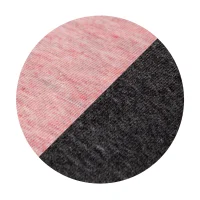 Fitted sheet for carrycot mattress (73-80 x 30-37) 2 pcs Dark grey + Pink
