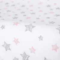 Pokrowiec na przewijak (50x70-80) 2 szt. Dark grey + Pink Stars