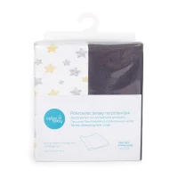 Pokrowiec na przewijak (50x70-80) 2 szt. Dark grey + Yellow Stars