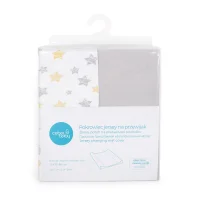 Pokrowiec na przewijak (50x70-80) 2 szt. Light grey + Yellow Stars