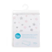 Jersey Fitted Sheet (120x60) Pink Stars