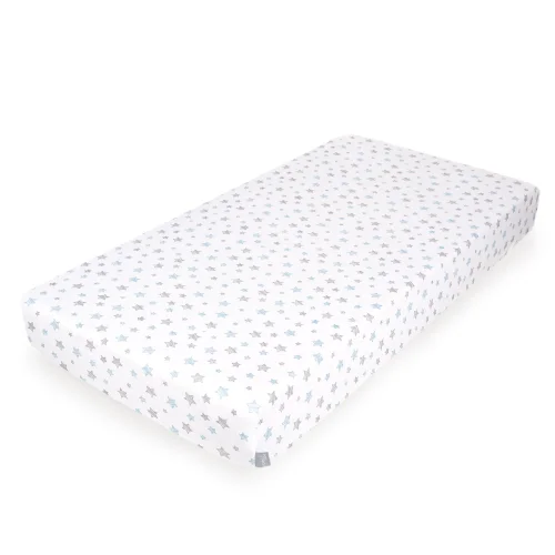 Prześcieradło Jersey z gumką 120x60 Blue Stars